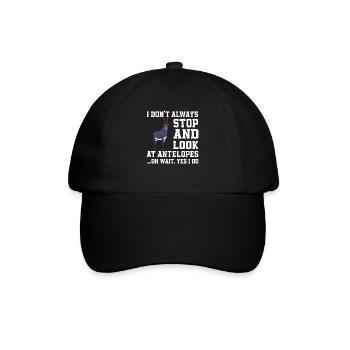 Lustiges Oryx Antilopen Geschenk - Baseballkappe - Schwarz/Schwarz - Vorne