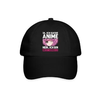 Otaku Japan Anime Merch Anime Merch Geschenk - Baseballkappe - Schwarz/Schwarz - Vorne
