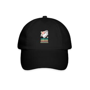 Adriana Vorname Namensgeschenk Süßes Einhorn - Baseballkappe - Schwarz/Schwarz - Vorne