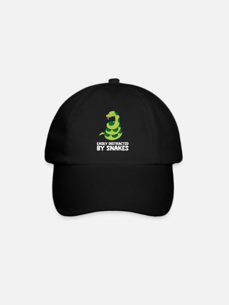 Easily Distracted By Snakes - Baseballkappe - Schwarz/Schwarz