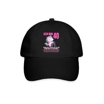 40 Jahre idee mich alt zu nennen 40 Geburtstag - Baseballkappe - Schwarz/Schwarz - Vorne