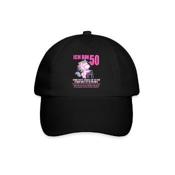 50 Jahre idee mich alt zu nennen 50 Geburtstag - Baseballkappe - Schwarz/Schwarz - Vorne