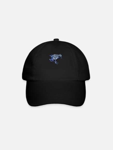 Pfeilgiftfrosch I Kröte Frosch Motiv für Amphibien - Baseballkappe - Schwarz/Schwarz