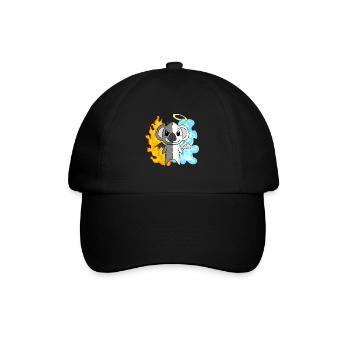Koala - Engel und Teufel - Baseballkappe - Schwarz/Schwarz - Vorne