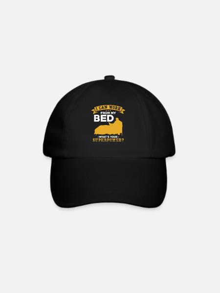 Home Office Spruch - Baseballkappe - Schwarz/Schwarz