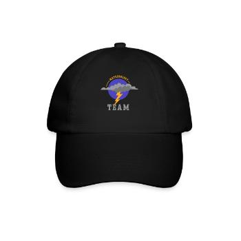 Team Meteorologie Wettervorhersage Meteorologe - Baseballkappe - Schwarz/Schwarz - Vorne