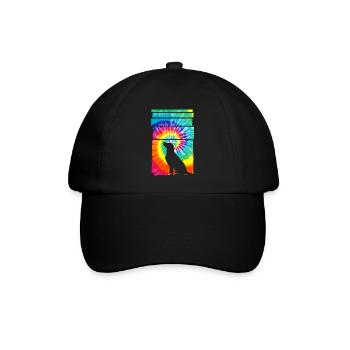 Dog Hippie Tie Dye - Baseballkappe - Schwarz/Schwarz - Vorne
