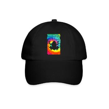 Frog Hippie Tie Dye - Baseballkappe - Schwarz/Schwarz - Vorne