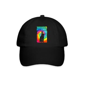 Rabbit Hippie Tie Dye - Baseballkappe - Schwarz/Schwarz - Vorne