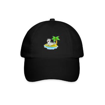Seehund Insel - Baseballkappe - Schwarz/Schwarz - Vorne