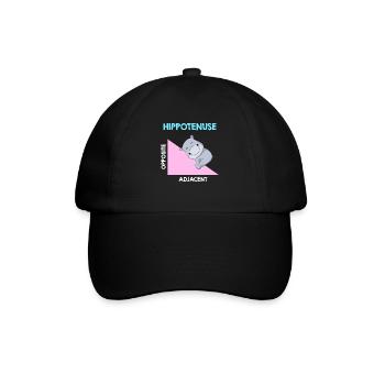 Hippotenuse Algebra Analysis - Baseballkappe - Schwarz/Schwarz - Vorne