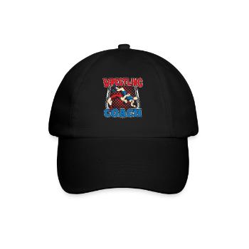 Wrestling Trainer Ringen Ringer Ringkampf - Baseballkappe - Schwarz/Schwarz - Vorne