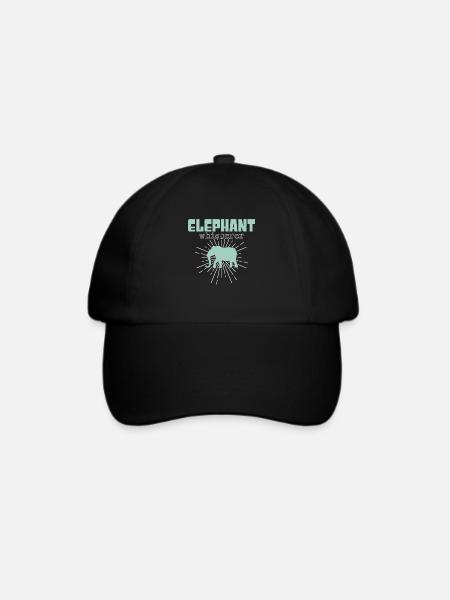 elephant whisperer - Baseballkappe - Schwarz/Schwarz