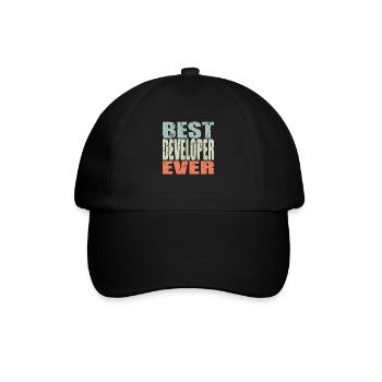 Best Entwickler ever Entwickler Geschenk - Baseballkappe - Schwarz/Schwarz - Vorne