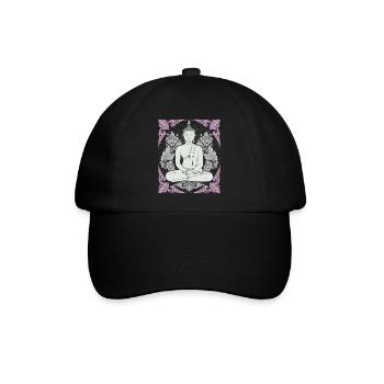 Buddhismus Thai-Buddha Meditation-Buddha Thailand - Baseballkappe - Schwarz/Schwarz - Vorne