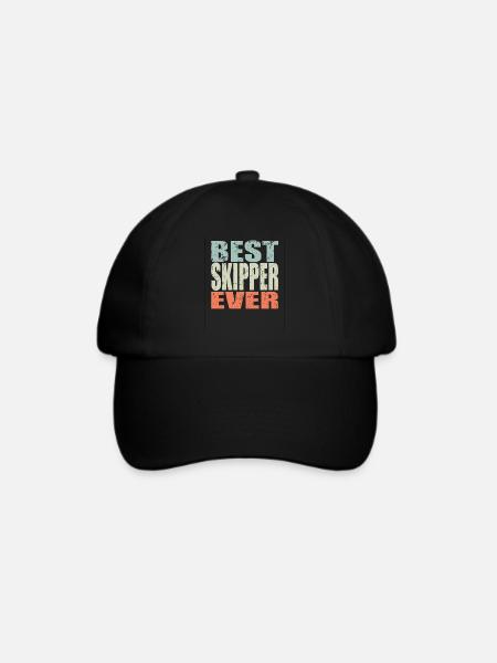 Best Skipper ever Skipper Geschenk - Baseballkappe - Schwarz/Schwarz