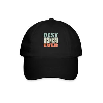 Best Techniker ever Techniker Geschenk - Baseballkappe - Schwarz/Schwarz - Vorne