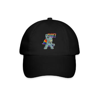 Rhino I LGBTQ Flag I Rainbow Flag I Gay Pride - Baseballkappe - Schwarz/Schwarz - Vorne