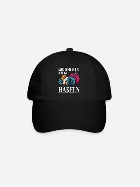 Mir Reichts Ich Geh Häkeln - Baseballkappe - Schwarz/Schwarz
