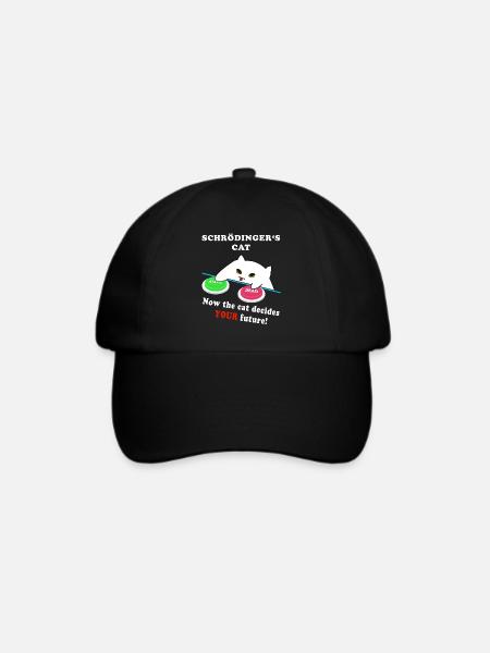 Schrödingers Katze - wähle Weise! - Baseballkappe - Schwarz/Schwarz