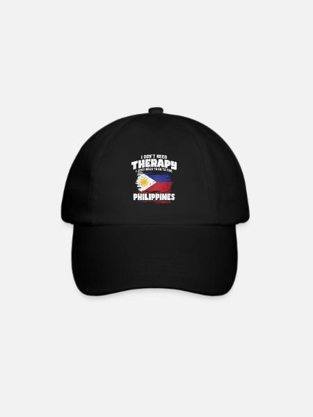 Philippinen - Baseballkappe - Schwarz/Schwarz