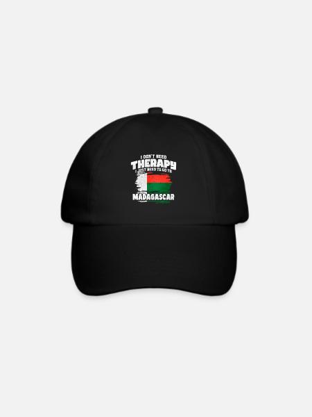 Madagaskar - Baseballkappe - Schwarz/Schwarz