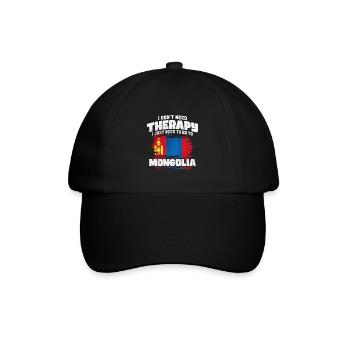 Mongolei - Baseballkappe - Schwarz/Schwarz - Vorne