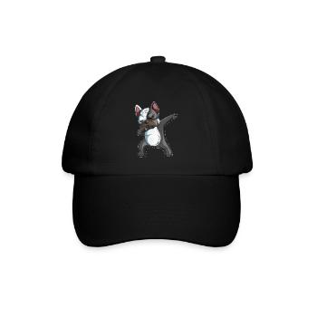 Dabbing Französische Bulldoge Hunde Dab Haustier - Baseballkappe - Schwarz/Schwarz - Vorne