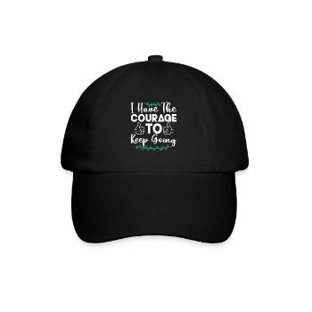 Mental Health Coffee I Have The Courage To Keep - Baseballkappe - Schwarz/Schwarz - Vorne