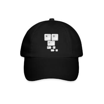 Kein Strg @ alle Tastatur Witz - Baseballkappe - Schwarz/Schwarz - Vorne