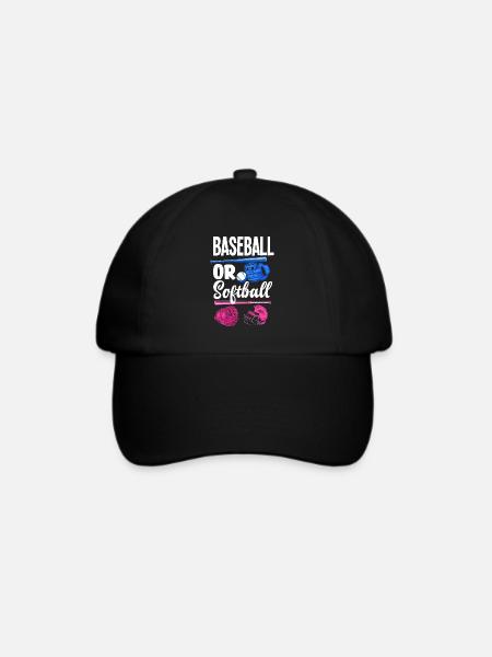 Pink Or Blue Gender Reveal Baby Party - Baseballkappe - Schwarz/Schwarz