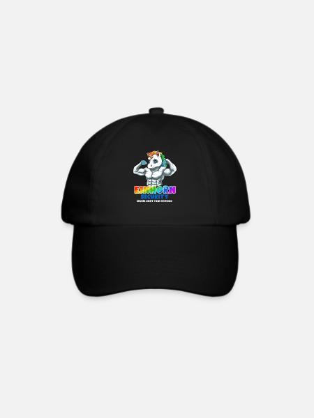 Einhorn Security Freund - Ärgere Nicht Mein - Baseballkappe - Schwarz/Schwarz