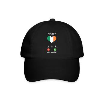 Irland is calling Irland Herz Souvenir - Baseballkappe - Schwarz/Schwarz - Vorne
