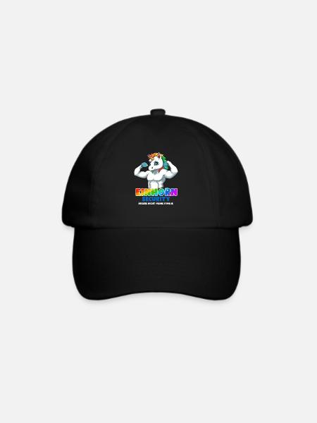 Einhorn Security Familienvater - Ärgere Nicht - Baseballkappe - Schwarz/Schwarz