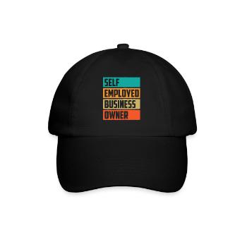 Selbständiger Geschäftsinhaber Selbstständig - Baseballkappe - Schwarz/Schwarz - Vorne