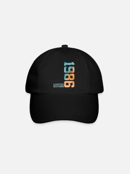 40. GEBURTSTAG LIMITED EDITION 1986 - Baseballkappe - Schwarz/Schwarz