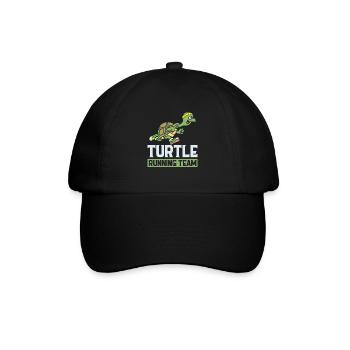 Turtle running team neu - Baseballkappe - Schwarz/Schwarz - Vorne