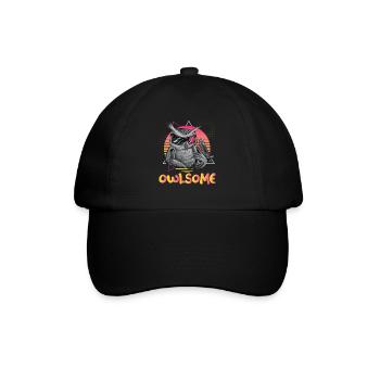 Eulenartiger Eulenliebhaber Nachtaktiver Vogel Eulenflüsterer - Baseballkappe - Schwarz/Schwarz - Vorne