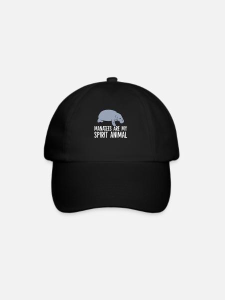 Seekühe sind mein Seelentier Lustige Seekuh - Baseballkappe - Schwarz/Schwarz