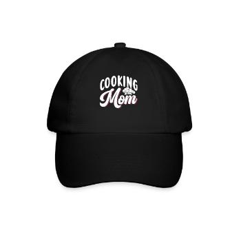 Kochende Mama Mutter Köchin Kochen Koch - Baseballkappe - Schwarz/Schwarz - Vorne