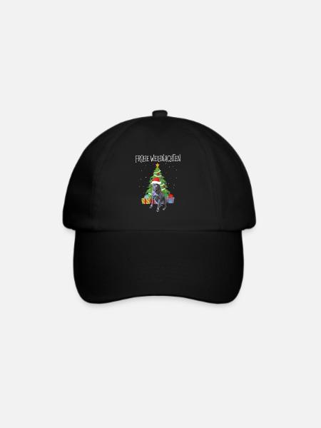 Cane Corso Frohe Weihnachten - Baseballkappe - Schwarz/Schwarz