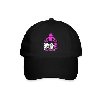 DJ Request - Baseballkappe - Schwarz/Schwarz - Vorne