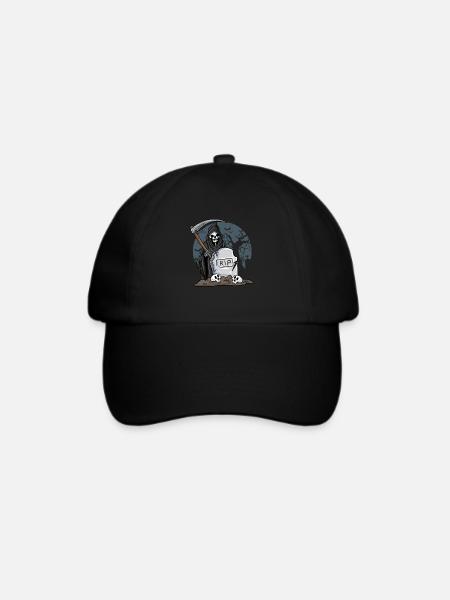 Skelett - Baseballkappe - Schwarz/Schwarz