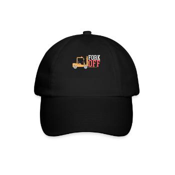 Gabelstaplerbediener Job Lagerarbeiter - Baseballkappe - Schwarz/Schwarz - Vorne