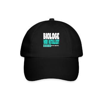 Biologe wird installiert - Baseballkappe - Schwarz/Schwarz - Vorne