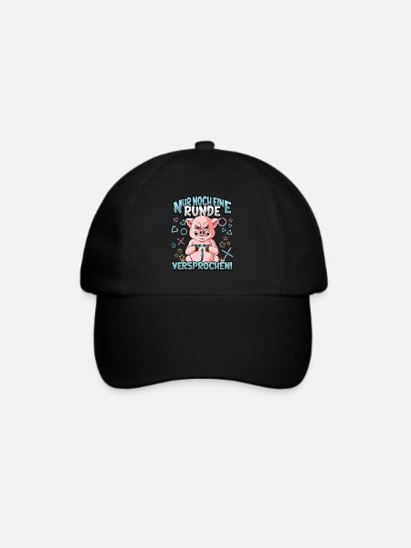 Nur noch eine Runde Zocken Gaming - Baseballkappe - Schwarz/Schwarz