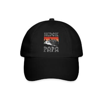 Netter Igelvater Retro - Baseballkappe - Schwarz/Schwarz - Vorne