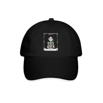 Gothic Lolita Schau Mir In Den Eyeliner Und Sag - Baseballkappe - Schwarz/Schwarz - Vorne