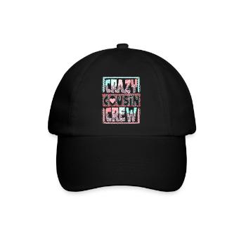 Crazy Cousin Crew - Baseballkappe - Schwarz/Schwarz - Vorne