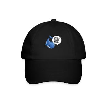 Whale Hallo Dort Für Alle Whale Lover Und - Baseballkappe - Schwarz/Schwarz - Vorne